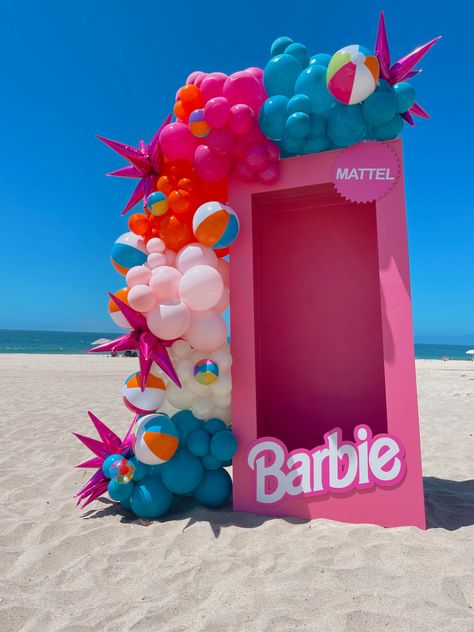 Barbie theme Photo backdrop with balloon garland. Display Boxes, Balloon Garland, Growing Up, Balloons, Toys, Pink, Instagram