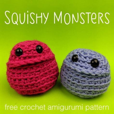 Squishy Monsters - a free crochet amigurumi pattern Crochet Pop It Fidget Pattern, Supernatural Amigurumi, How To Single Crochet, Crochet Single Crochet, Crochet Increase, Crocheted Stuff, Free Crochet Amigurumi, Stuff Animals, Single Crochet Decrease