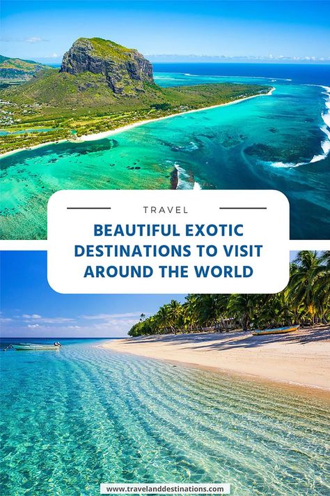 Discover some of the most beautiful and exotic travel destinations around the world in this blog article. Enjoy inspiration for beach destinations, perfect for adding to your travel bucket list. Beach List, Exotic Travel Destinations, Exotic Vacations, Beach Destinations, Exotic Holiday, Exotic Beaches, Beaches In The World, Best Beaches, Most Beautiful Beaches