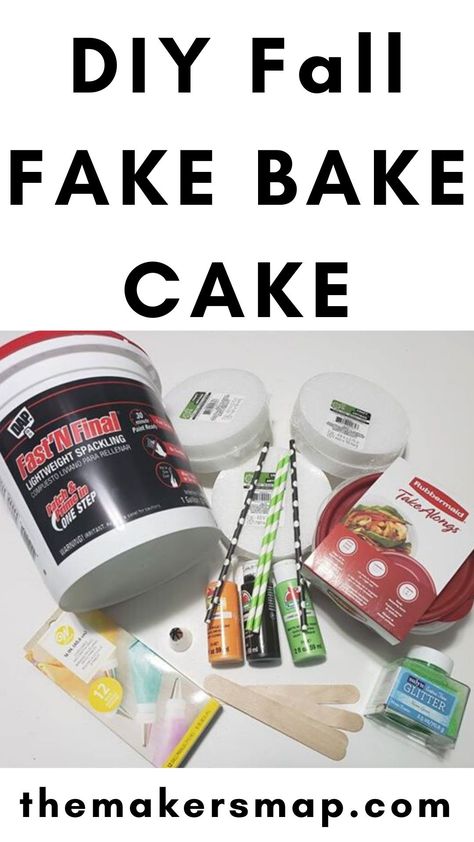 Faux Cakes Diy, Fake Bakes Diy, Fake Cake Ideas, Fake Bake Diy, Bake Ideas, Styrofoam Plates, Bake Cake, Budget Crafts, Apple Barrel