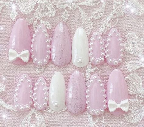 Asian Nails, Pretty Gel Nails, Really Cute Nails, Soft Nails, Kawaii Nails, Flower Nail, Flower Nail Art, Cute Nail Designs, Dream Nails