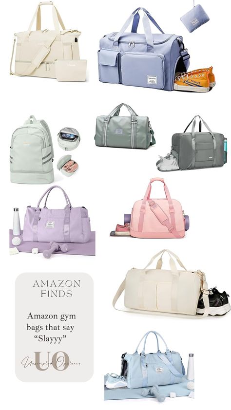 Check out these cool gym bags that are so stylish I wanna have all of them! #amazon #find 3gym #motivation #affiliate Amazon Gym Bag, Cool Gym, Gym Bags, Healthy Living Lifestyle, Amazon Finds, Style Guide, Style Guides, Gym Bag, Gym