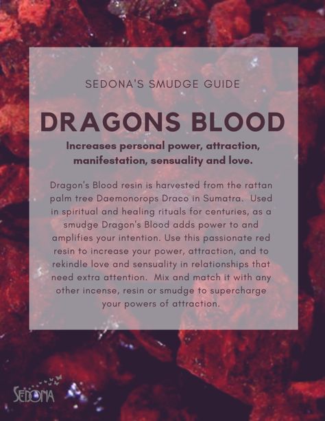 Incense Meaning, Blood Magick, Dragons Blood Incense, Smudging Prayer, Magickal Herbs, Sage Smudging, Magic Spell Book, Magic Herbs, Dragon Blood