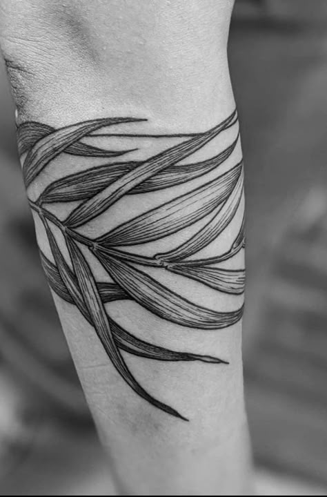 Palm Leaf Wrap Around Tattoo, Men Leaf Tattoo, Jungle Leaf Tattoo, Palm Tree Leaf Tattoo, Plant Leaf Tattoo Sleeve, Large Leaf Tattoo, Men Fern Tattoo, Palm Frond Tattoos, Masculine Leaf Tattoo