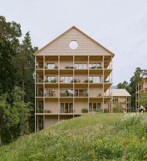 Apartment Block, Architecture Today, Base Building, Sou Fujimoto, Affordable Apartments, Wood Roof, Wooden Buildings, Timber Structure, Building Systems