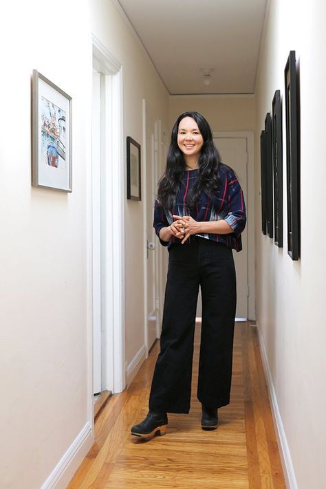 A Week of Outfits: Thea Anderson | Cup of Jo Black Clog Boots Outfit, Black Clogs With Socks Outfit, Clog Work Outfit, Clogs Work Outfit, Medical Social Worker Outfit, Hasbeens Clogs Outfit, Hippie Professional Outfits, Dansko Clogs Outfit Work, Outfits For San Francisco