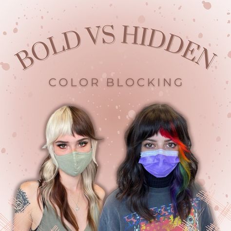 ✨ Let’s talk about color blocks! There’s a placement and style for everyone! My number one question when planning a placement is “how often… | Instagram Hair Color Blocking Placement, Colorblock Hair Placement, Block Color Hair Placement, Colour Blocking Hair, Color Block Hair, Grow Out, Diy Hairstyles, Number One, Talk About