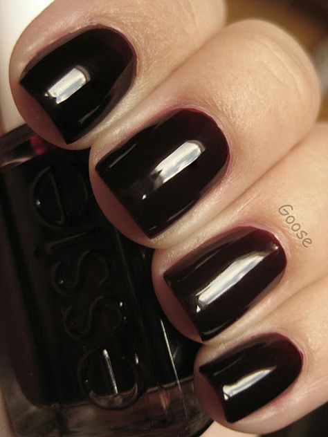 Essie ~ Wicked. Almost black but not quite.. kind of a dark burgundy or oxblood Essie Wicked, Oxblood Nails, Precious Nails, Dark Nail Polish, Red Jelly, Black Nail Polish, Burgundy Nails, Super Nails, Polish Colors