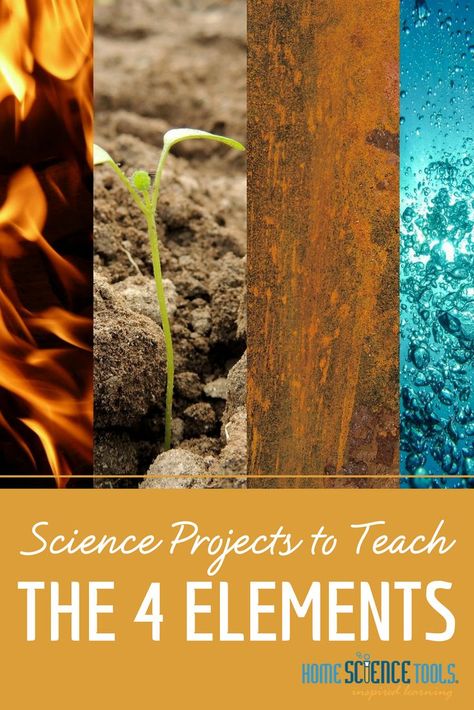 Science Lesson: Earth, Water, Air, and Fire  A quick science lesson from Home Science Tools with hands-on projects for studying each of the 4 elements of the Earth.    #homeschool #handsonlearning #scienceproject #homeschooling Earth Exploration Activities, 4 Elements Preschool, 4 Elements Preschool Activities, Elemental Activities For Kids, Nature Experiments, Earth For Kids, Earth Science Projects, Earth Activities, Nature Lessons