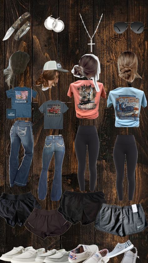 Country fishing/mudding fits #country #countrygirl #countryoutfit #countryfit #fishingfit #muddin Country Fishing, Cute Easy Outfits For School, Country Western Outfits, Country Outfits Women, Cute Cowgirl Outfits, Casual Country Outfits, Southern Outfits, Country Style Outfits