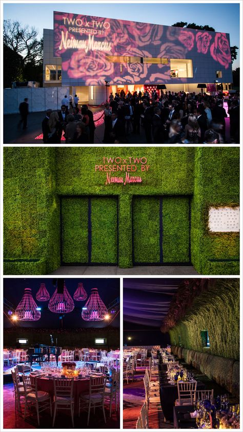 Love the wall of foliage and the flower gobos. The combination of natural elements with modern technology is stunning. Corporate Gala, Corporate Event Design, Greenery Wall, Oscar Night, Gala Ideas, Grass Wall, Event Design Inspiration, Event Backdrop, Event Branding