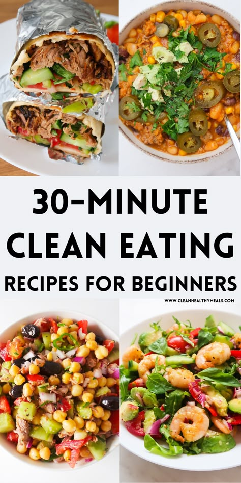 Healthy Lunch And Dinner Ideas, Lunch And Dinner Ideas, Start Eating Healthy, Best Healthy Dinner Recipes, Easy Clean Eating Recipes, Healthy Recipes Clean, Clean Eating For Beginners, Clean Eating Recipes For Dinner, Healthy Food Recipes Clean Eating