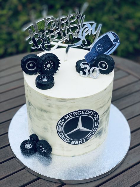 Mercedes Cakes For Men, Mercedes Benz Cake Ideas, 22 Birthday Cake Men, Mercedes Cake Birthdays, Mercedes Benz Cake, Bmw Cake, Baby Reveal Cakes, 22nd Birthday Cakes, Car Cake Toppers