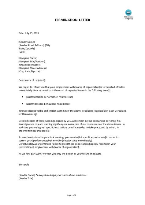 How to write a Termination Letter of employment? We provide a suitable Termination Letter template that fits your needs! Employee Resignation Letter, Letter Of Employment, Application Letter Template, Termination Letter, Printable Letter Templates, Nassim Nicholas Taleb, Last Day At Work, Resignation Letter Sample, Sample Board