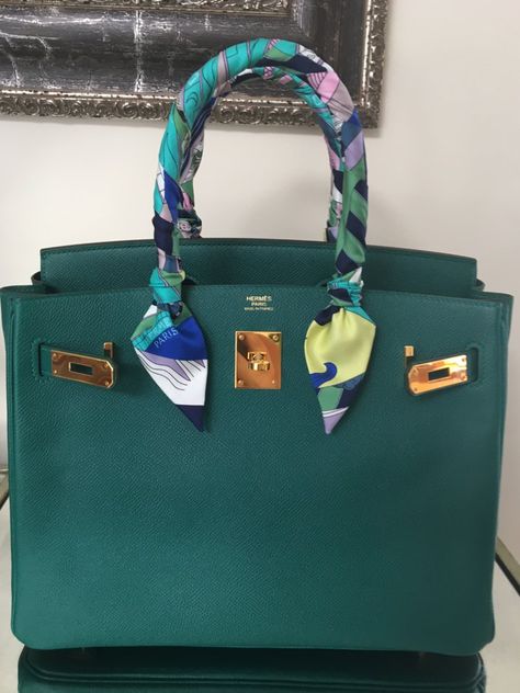 Malachite Epsom GHW Birkin Hermes Malachite, Belly Bag, Kelly Sellier, Hermes Kelly Bag, Givenchy Bag, Big Pocket, Luxury Purses, Ostrich Leather, Twilly