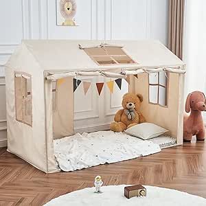 Twin Bed Tent, Fort Bed, Bed Canopy Kids, Bed Tents, Indoor Canopy, Bed Fort, Sleeping Tent, Sleepover Tents, Grandkids Room