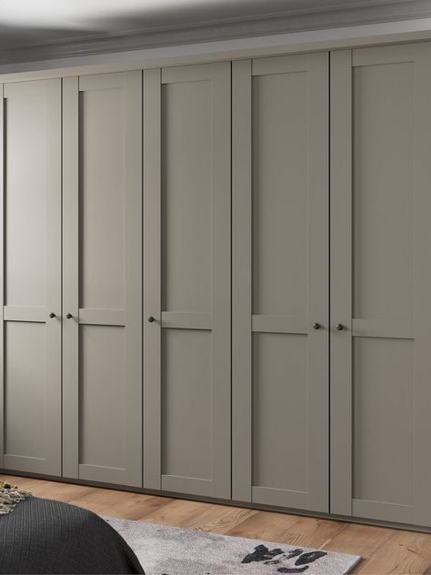 John Lewis & Partners Marlow 250cm Hinged Wardrobe at John Lewis & Partners Hinged Wardrobe, Grey Wardrobe, Fitted Bedroom Furniture, Bedroom Built In Wardrobe, Triple Wardrobe, Storage Solutions Bedroom, Walking Closet, Bedroom Cupboard, Wardrobe Door Designs