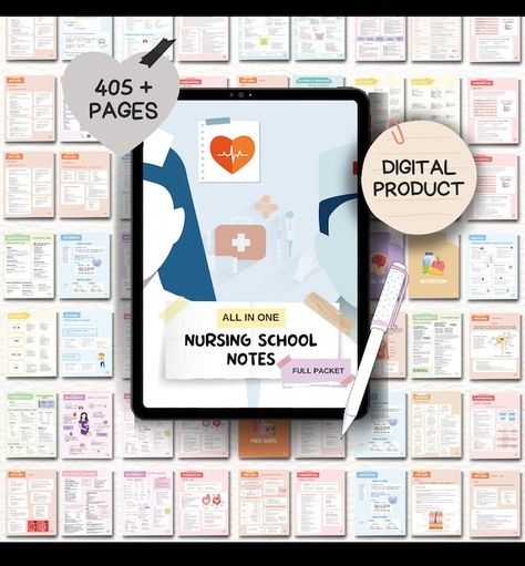 ChingonaGhettoNurse - Etsy Nutrition Template, Nursing School Success, Nclex Notes, Nursing Planner, Nursing School Bundle, Notes Nursing, Nursing Process, School Success, Nursing School Notes