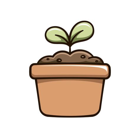 brote de plántula en una linda ilustración de dibujos animados de maceta. ciclo del proceso de crecimiento de la planta. jardinería agricultura agricultura clipart. Tattoos For Daughters, Cute Images, Anime Chibi, Art Inspo, Graffiti, Mural, Plants, Anime, Kawaii