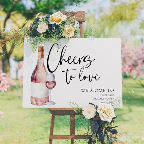 Watercolor Cheers To Love Bridal Shower Welcome Foam Board Wine Shower Theme, Bridal Shower At Winery Ideas, Wine Wedding Shower Theme, Wine Bar Bridal Shower Ideas, Wine Bridal Shower Ideas, Winery Themed Bridal Shower Decor, Winery Bridal Shower Ideas Decor, Vineyard Bridal Shower Ideas, Vino Before Vows Bridal Shower Ideas