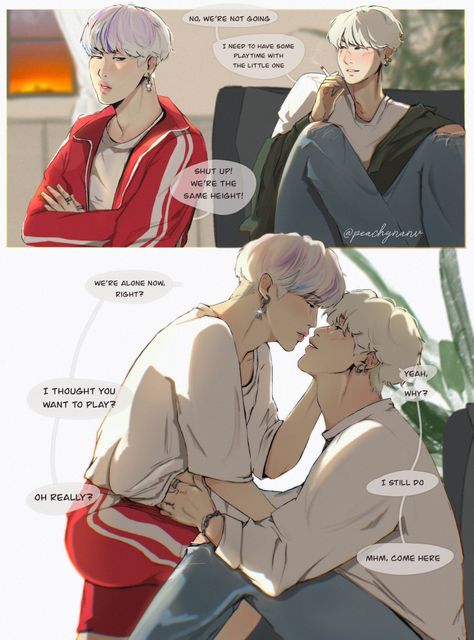 Yoonmin Cute Fanart, Yoonmin Fanart 21+ Yoongi Top, Yoonmin Fanart 21+, Yoonmin Art, Money Meme, Yoongi And Jimin, Kitty Gang, Yoongi Jimin, Funny Umbrella