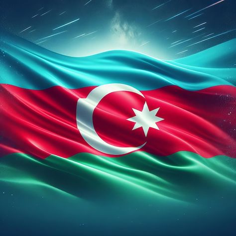 Azerbaijan Flag, Flag Photo, Azerbaijan, Diy Clothes, Crescent, Graphic Resources, Flag, Collage, Stars