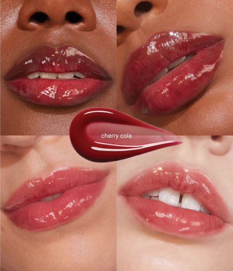 R.E.M BEAUTY shade: cherry cola 06_a warm brown cherry Cherry Cola Lip Gloss, Cherry Lip Combo, Cherry Cola Makeup, Cherry Cola Lips, R E M Beauty, Cherry Lips, Cherry Cola, M Beauty, Warm Brown