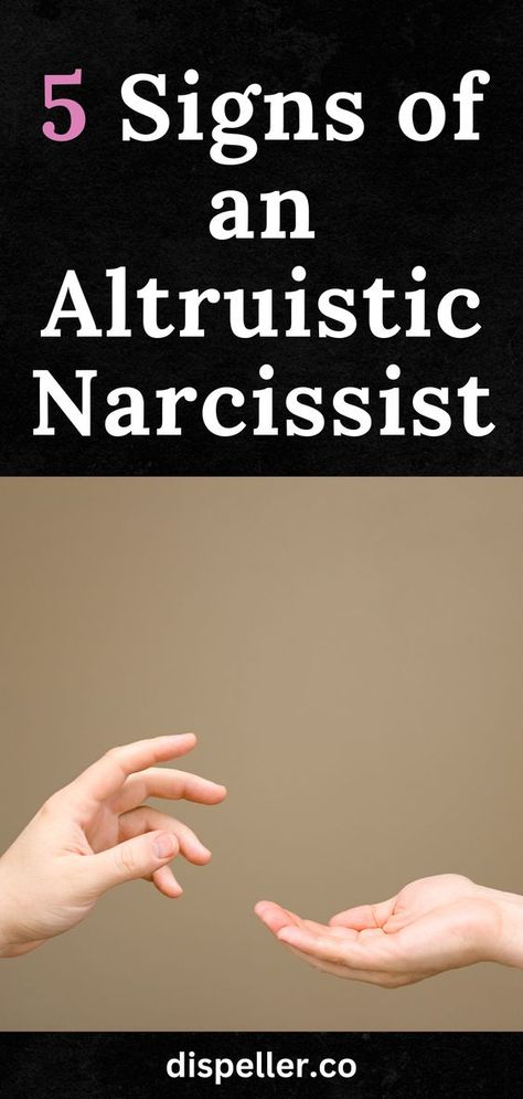 Ever met someone who wants to do endless favours? You may have met an altruistic narcissist.   ...While altruistic narcissists may engage in acts of charity, their behaviour often comes with heavy strings attached. Enter the martyrdom complex. These types of narcissists love it when others view them as self-sacrificing heroes who endure immense personal suffering for the greater good. This narrative aims to elicit sympathy, admiration, and a sense of indebtedness from others... Gifts For Narcissists, Can Narcissists Change?, How To Deal With Narcissists, Signs Of A Narcissistic Person, Responding To Narcissists, Narcissistic Triangulation, Virtue Signalling, Signs Of Narcissism, Types Of Narcissists