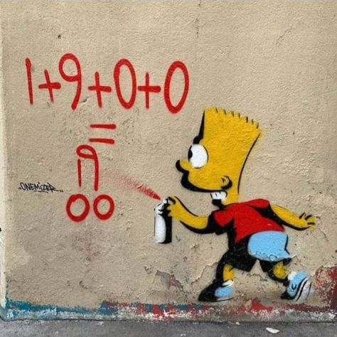 1900 aka Member Number of Bart Graffiti Poster, Street Art Utopia, Funny Patches, Graffiti Artwork, Urban Street Art, Cartoon Posters, Hip Hop Art, Very Funny Pictures, Art Photos