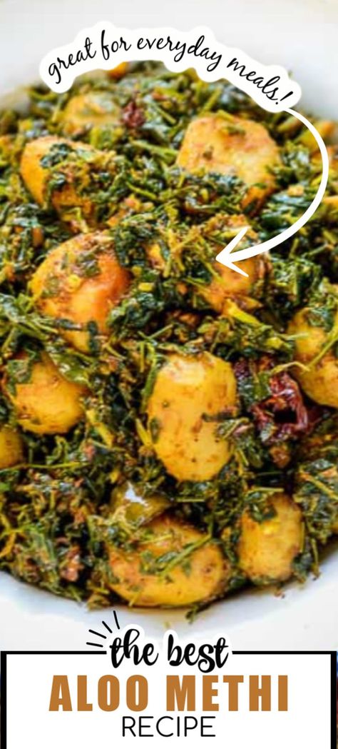 Aloo Methi Recipe, Methi Recipe, Indian Vegetable Recipes, Methi Recipes, Regular Meals, Easy Food Recipes, Aloo Recipes, Punjabi Food, Curry Recipes Indian