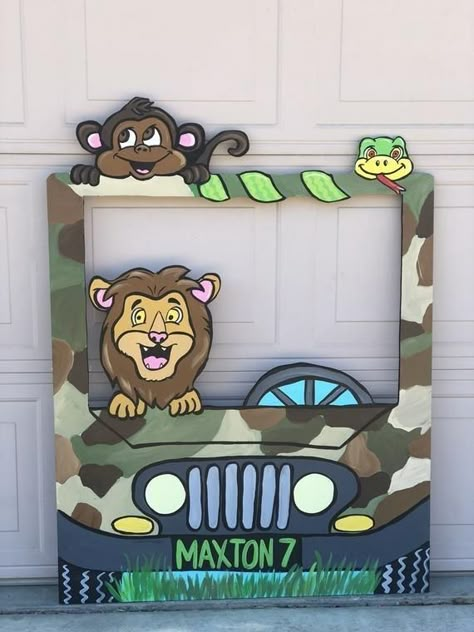 Jungle Photo, Camo Truck, Jungle Theme Birthday Party, Zoo Birthday Party, Jungle Thema, Jungle Safari Birthday, Wild Birthday Party, Jungle Theme Parties, Jungle Theme Birthday