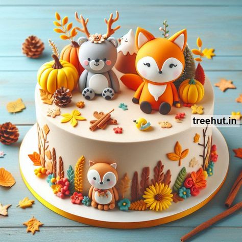 Child Art, Free Coloring Pages, Craft, Clipart, Art Ideas, Gardening at Treehut.in Animals Cake Ideas, Animal Cake Ideas, Edible Acorns, Craft Clipart, Fall Animals, Cake Decoration Ideas, Fox Cake, Animals Cake, Valentines Day Bulletin Board