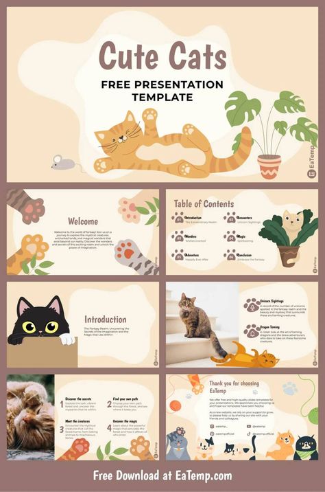 Cute Google Slides Templates, Slides Ideas Presentation, Free Slides Templates, Cute Ppt Template, Canva Ppt Template, Canva Presentation Ideas, Free Google Slides Templates, Cute Presentation, Canva Templates Free