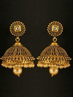 Latest gold jhumkaa designs - Latest Jewellery Design for Women | Men online - Jewellery Design Hub Jimiki Kammal Design Gold, Beautiful Gold Earrings, Gold Jhumka, Gold Jhumka Earrings, Gold Jewels Design, Gold Earrings Models, Antique Gold Jewelry Indian, Indian Jewellery Design Earrings, Wedding Jewellery Collection