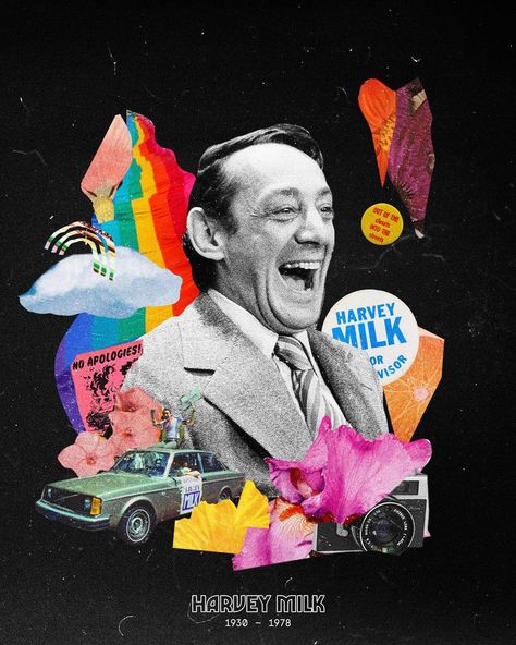 Decades Aesthetic, Inspo People, Harvey Milk, Lgbt History, Collage Wall, My Brain, Social Work, Work Office, May 22