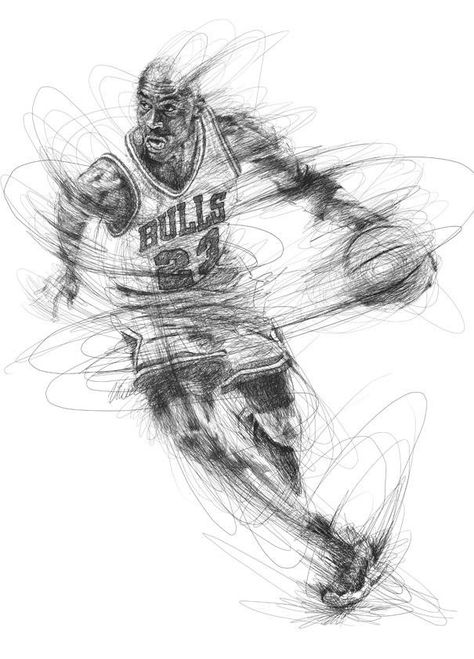 Basketball Illustration, Vince Low, Basketball Artwork, Michael Jordan Art, Basketball Drawings, Sports Drawings, Nba Basketball Art, Scribble Art, Creation Art