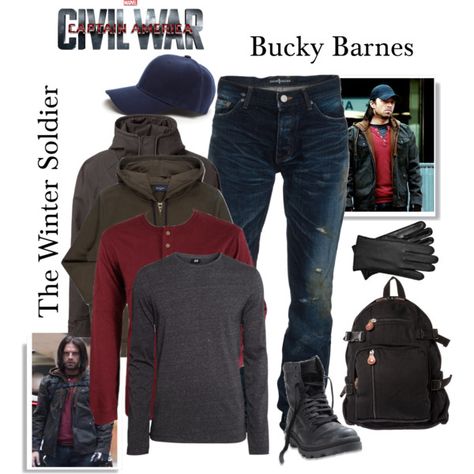 Bucky Outfit, Marvel Inspired Outfits, Captain America Suit, Avengers Outfits, Marvel Clothes, Character Inspired Outfits, The Winter Soldier, Captain America Civil, Fandom Fashion