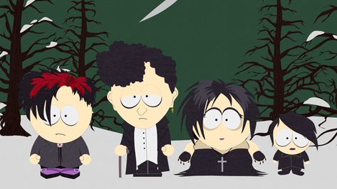 South Park Poster, Gogo Tomago, South Park Videos, Style South Park, Goth Kids, North Garden, South Park Characters, Emo Kid, South Park Fanart