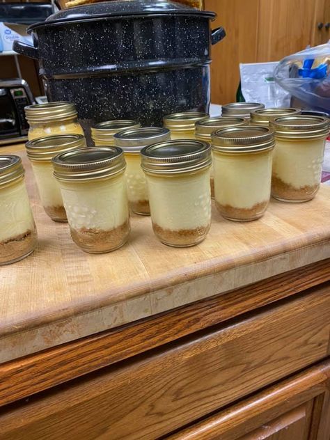 A Sweet Triumph: Canning a Delicious Cheesecake for the First Time Canning Cheesecake In A Jar, Canned Cheesecake In A Jar, Canning Cheesecake, Canned Desserts, Canning Desserts, Canning Planner, Mason Jar Cheesecake, Dry Canning, Pressure Canning Recipes