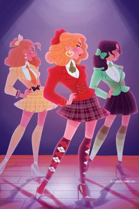 Heathers Fan Art, Heathers Movie, Heather Chandler, Heathers The Musical, Three Girls, Musical Plays, Theatre Nerds, Dear Evan Hansen, Musical Art