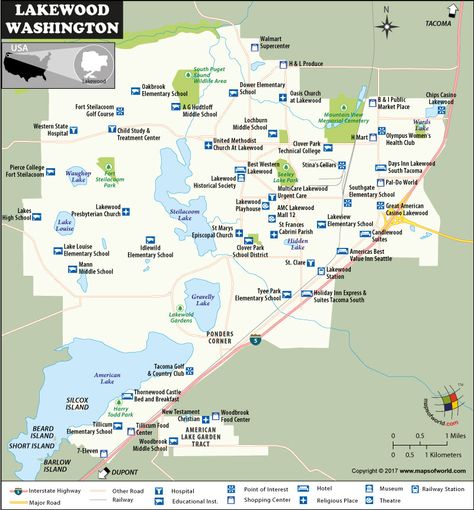 Lakewood City Map, Washington Washington Dc Walking Tour Map, Walmart Usa, Lakewood Washington, Washington Dc Monuments Map, Washington State Map Art, Washington Dc Map, Washington Map, Interstate Highway, Children Hospital