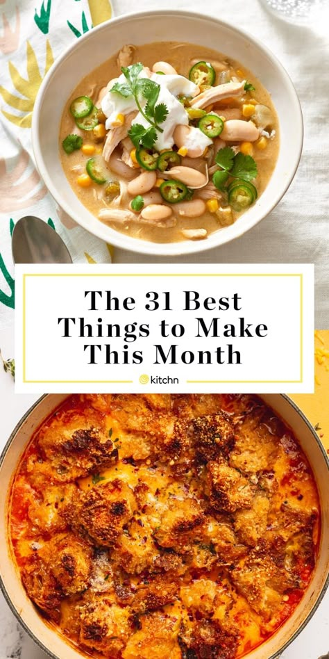 Our Top 31 Ideas for What to Cook in January | Kitchn January Meal Plan, January Meals, Soups Slow Cooker, January Recipes, Clean Eating Menu, Eating Seasonally, Winter Lunch, Winter Dinners, Food Basics