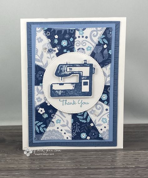 Patchwork Pieces Sewing Card | Stamp with Jenn Quilting Cards Handmade, Paper Piecing Cards, Stampin Up Patchwork Pieces Cards, Stampin Up Quilt Cards, Patchwork Pieces Dies Stampin Up Cards, Stampin Up Patchwork Pieces Dies, Patchwork Pieces Dies, Quilted Cards, Quilted Star