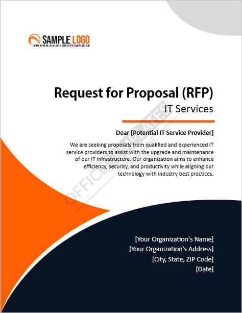 Elevate Your Proposals with Our IT Services RFP Cover Page Design Rfp Design, Cover Page Design, Proposal Cover, Request For Proposal, Proposal Template, It Services, Proposal Templates, Cover Page, Ms Word