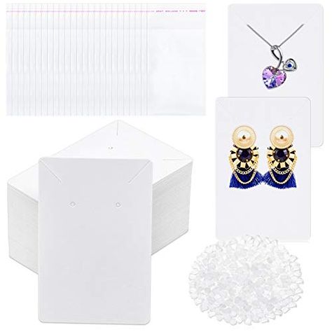 Earring Stand Display, Necklaces Display, Earring Packaging, Necklace Cards, Earring Display Cards, Paper Display, Paper Necklace, Kraft Paper Tags, White Earring