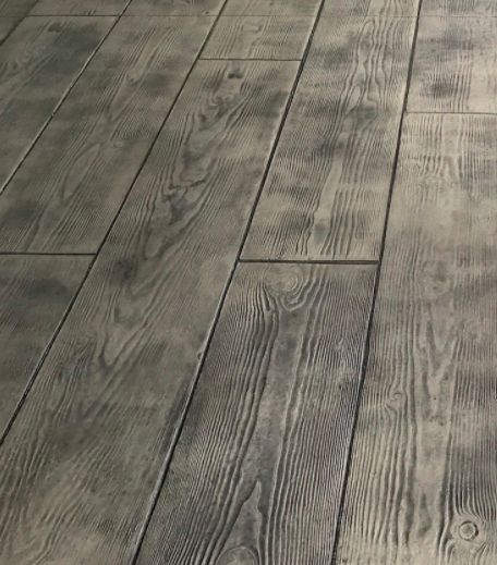 Wood Plank Concrete Stamp, Wood Grain Concrete Stamp, Wood Stamped Concrete Floors, Wood Stamp Concrete, Concrete Stamping Patterns, Stamped Concrete Wood Look, Wood Stamped Concrete Patio, Concrete Stamp Patterns, Outdoor Wood Tiles