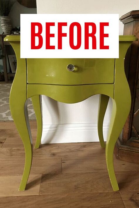 Check out this before and after goodwill furniture upcycle idea. Old side table makeover is a great way to decorate your bedroom or entryway on a budget. Paint Side Table Diy, Painting End Tables Ideas, Side Table Makeover Diy, Vintage Side Table Makeover, Painted Side Table Ideas, Upcycled Side Table, Goodwill Furniture, Round Side Table Makeover, Old Side Table