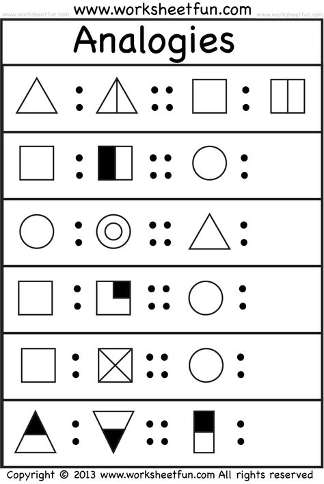 picture analogy Reasoning Activities, Visual Perception Activities, Critical Thinking Activities, Math Patterns, Free Preschool Worksheets, Worksheet For Kids, Maths Solutions, Iq Test, Kindergarten Math Worksheets