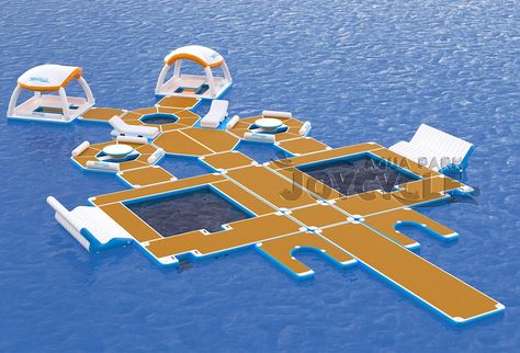 Inflatable Floating Platform Islands JC-LS034 - Joycycle Aqua Park House On Water Floating, Castle On Floating Island, River Toys, Floating Jet Ski Dock, Inflatable Floating Island, Floating Lounge, Jet Ski Dock, Lake Toys, Floating Raft