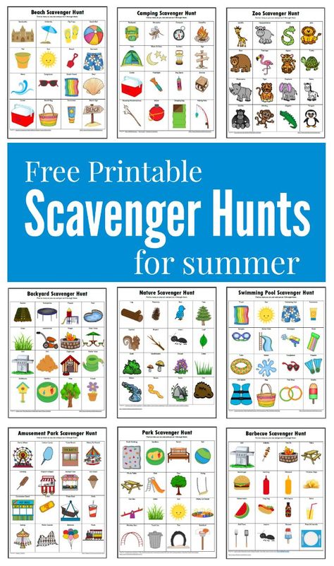 Scavenger Hunt For Kids, Scavenger Hunts, Camping Activities, Camping Fun, Summer Activities For Kids, Help Kids, Scavenger Hunt, Business For Kids, Summer Kids